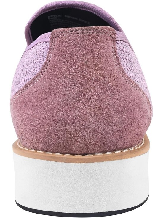 LIBERTYZENO Men\'s Lilac Canvas Textile Suede Leather Loafer Tuxedo Slip On Shoes main image 4